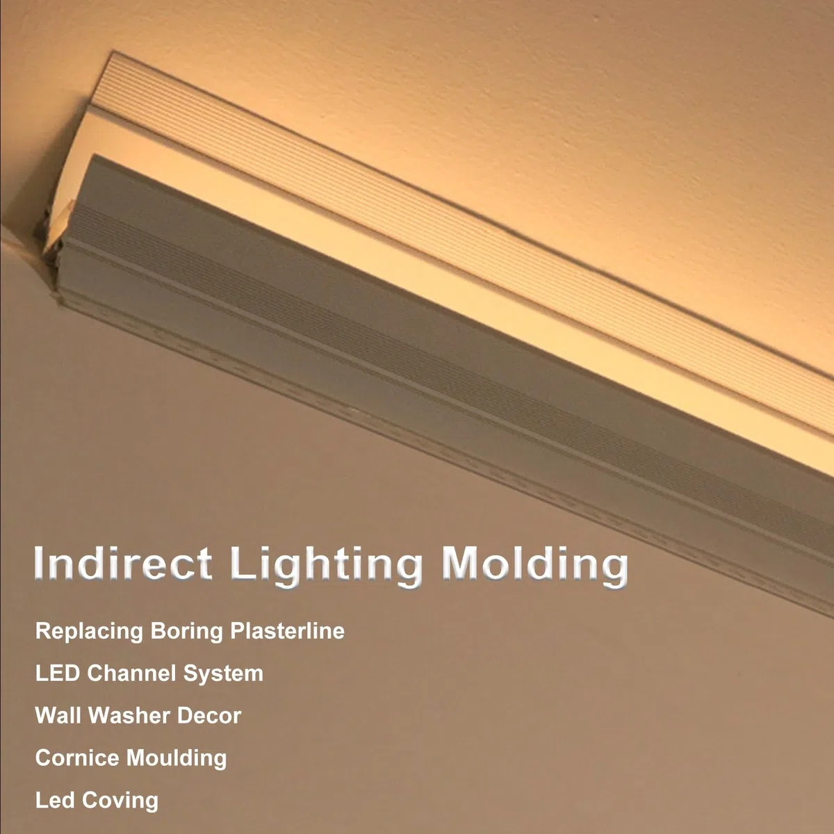 LED-Deckenleiste für indirekte Beleuchtung, 2,4 m Aluminium-Lineark, moderne weiße Deckenverkleidung für Heimdekoration, ideal für modernes Beleuchtungsdesign, 2,4 m Eleganz
