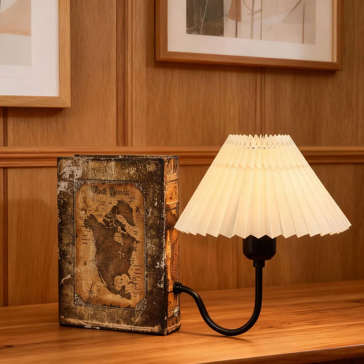 jonong Vintage Bücherregallampe Wiederaufladbare Kabellose Buchlampe mit Leinenschirm Dimmbare Touch Control Tischlampe Moderne Dekorative Buchstütze Bücherregalleuchten für Büro Zuhause Bibliothek