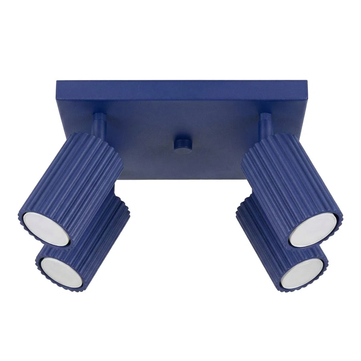Licht-Erlebnisse Deckenstrahler Aluminium Ultramarin geriffelt schwenkbar drehbar Wohnzimmer Schlafzimmer Flur Büro B:25 cm GU10 Deckenleuchte Modern