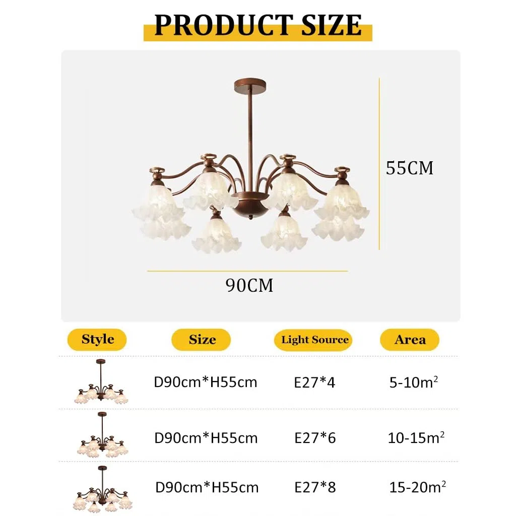 Sd Lampe mit 8 Leuchten, Antik-Bronze, für Bauernhaus, Restaurant, Küche, Wohnzimmer, Schlafzimmer, Eingangsbereich