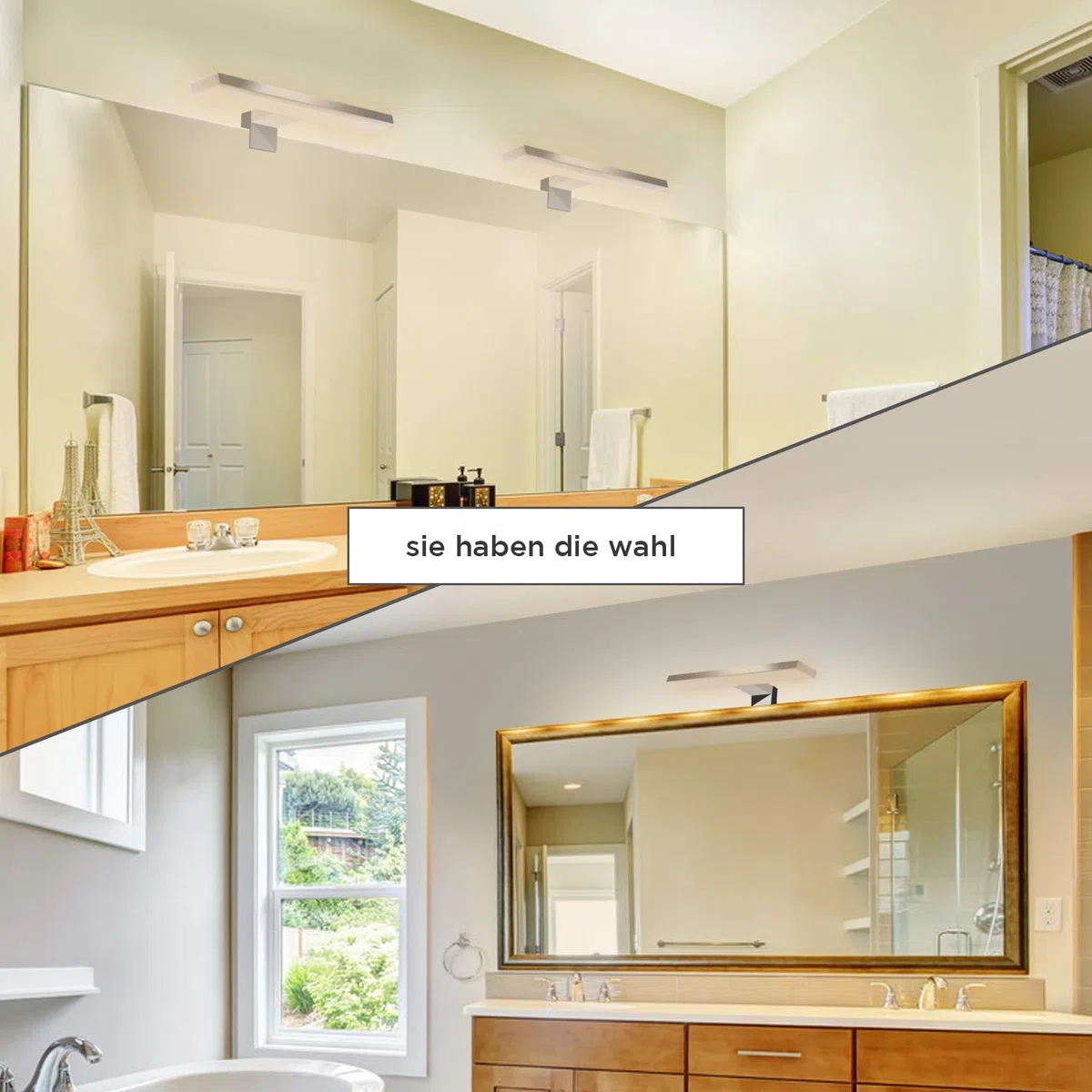 Aourow LED Spiegellampe Badezimmer Spiegelleuchte 5W 300mm 500lm Badleuchte Neutralweiß 4000k,Spiegellampen Spiegel Badezimmerschrank 230V,LED Badspiegelleuchten Badezimmerspiegel(kein Schalter)