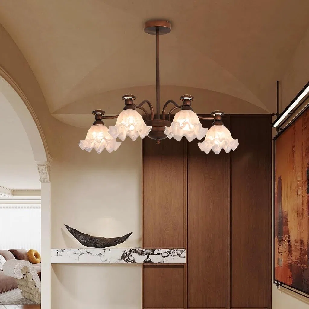 Sd Lampe mit 8 Leuchten, Antik-Bronze, für Bauernhaus, Restaurant, Küche, Wohnzimmer, Schlafzimmer, Eingangsbereich