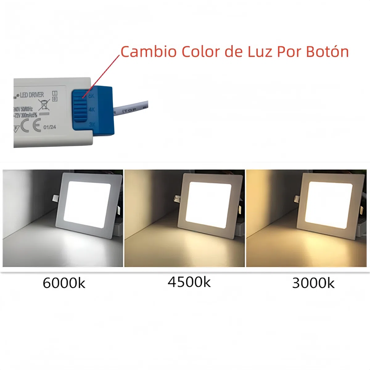 ONSSI Quadratische LED-Platte 295 x 295 mm, 24W (Pack 5), superflaches Panel, Einbau, Kaltlicht 6500K, weißer Rahmen, hohe Helligkeit, Deckenleuchte