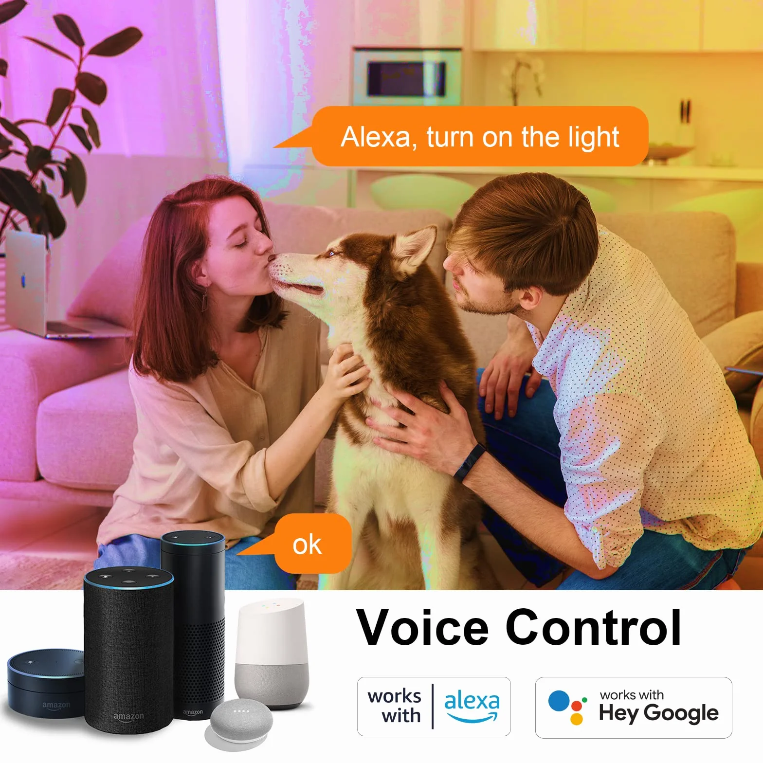 ANTELA Alexa Glühbirne E14 A60 806LM Smart WLAN LED RGB Dimmbare Birne Lampe, App Steuern Kompatibel mit Google Home, Warmweiß (2700K) Kaltweiß (6500K) Licht