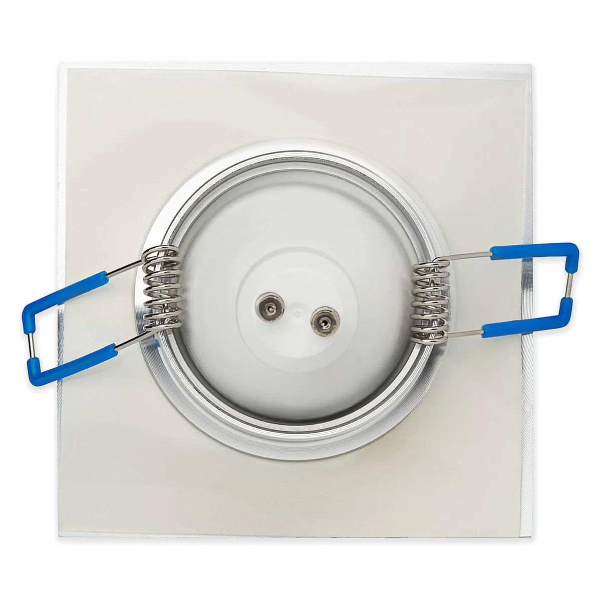 10x LED Einbaustrahler Set IP44 Silber mit Feinschliff 7 Watt warmweiß 230V - GU10 Einbau-spot für Bad Dusche außen als Deckenleuchte Decken-Strahler - Einbauleuchte 60mm Bohrloch