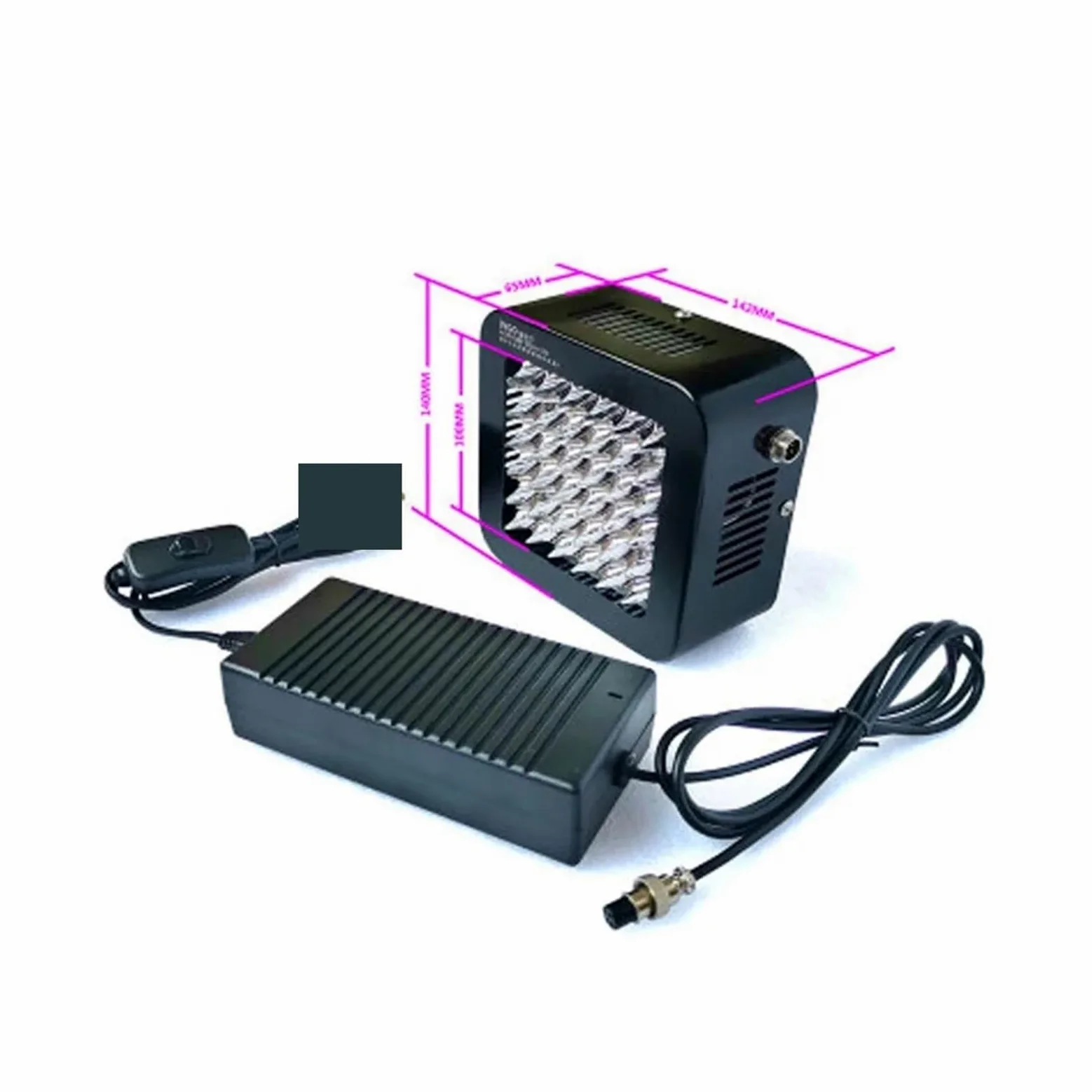 EDEDE Schwarzlicht, 400 W hochintensive UV-Härtungslampe, Lichthärtungslampe, UV-Kleber, schattenloser Kleber, Lack, grüne Tinte UV Lampe(395nm)