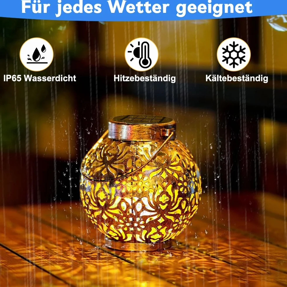 2er Solarleuchten Ersatzteile Top 6cm - Wasserdicht Garten Solarlampen Ersatz mit 2 LED (RGB Farbwechsel/Warm), 800mAh Solarbatteriekasten mit hocheffizienten Solarpanels für Außen Solarlampen, Garten