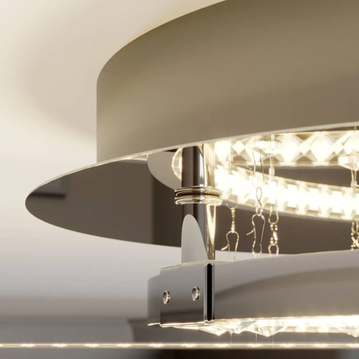 Lucande LED Deckenlampe Kristall dimmbar, Kronleuchter Deckenleuchte 37,8W Wohnzimmerlampe Schlafzimmerlampe Esszimmerlampe Büro Flurlampe