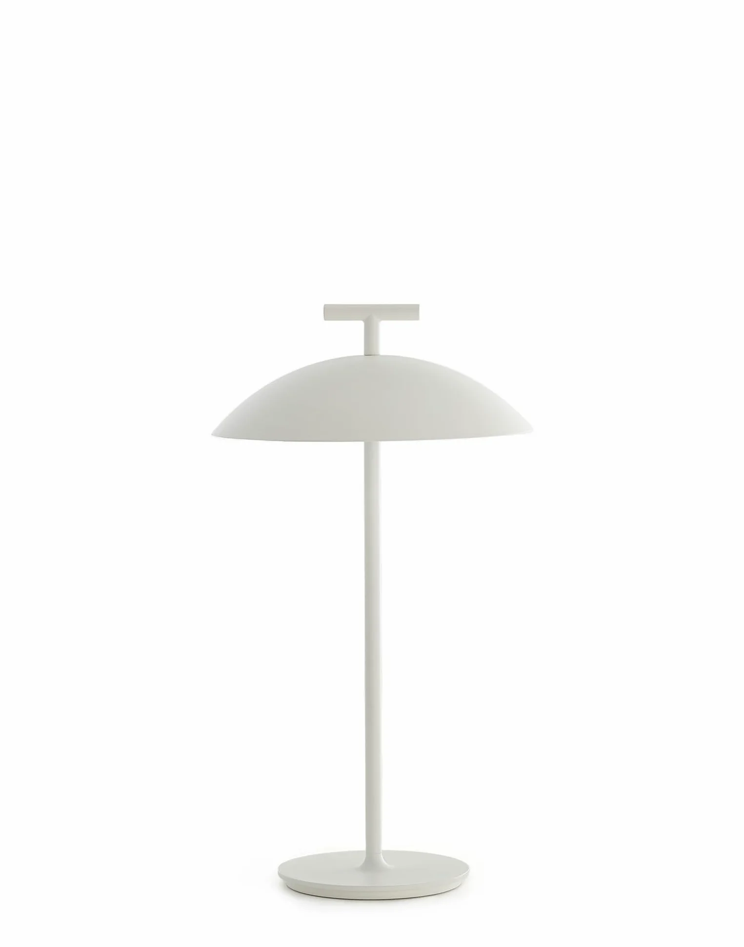 Kartell Mini Geen-A, Tischleuchte, Dimmbare Batterieversion, H 36,5 cm, Weiß