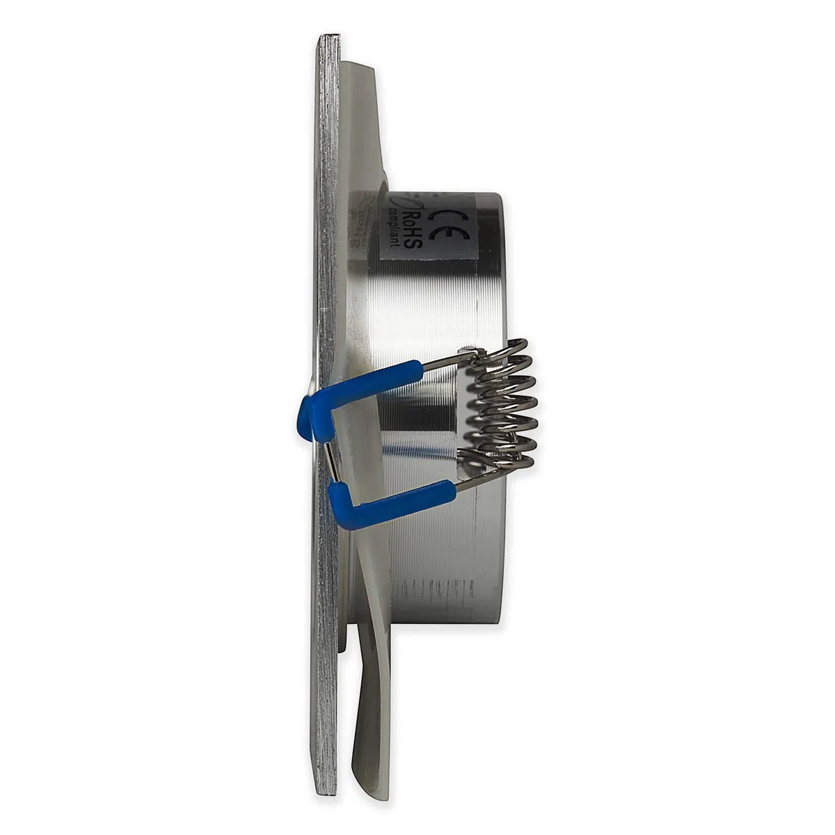 10x LED Einbaustrahler Set IP44 Silber mit Feinschliff 7 Watt warmweiß 230V - GU10 Einbau-spot für Bad Dusche außen als Deckenleuchte Decken-Strahler - Einbauleuchte 60mm Bohrloch