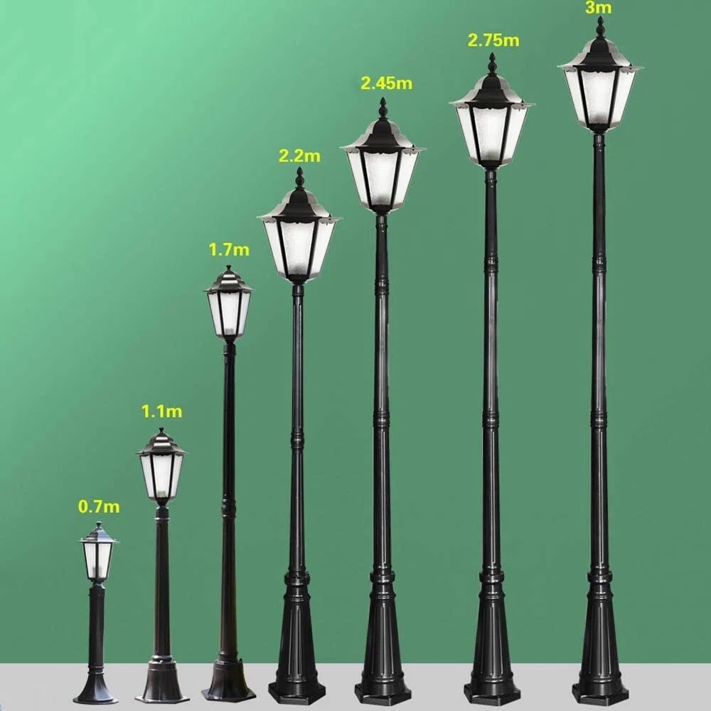 Continental Stehleuchte, wasserdicht, Gartenlampe, Antik-Optik, Victoria-Stil, Landschaftslaterne, Retro-Säule, für Villa, Tischleuchte, Außenbereich, E27, dekorative Beleuchtung, Pollerleuchte
