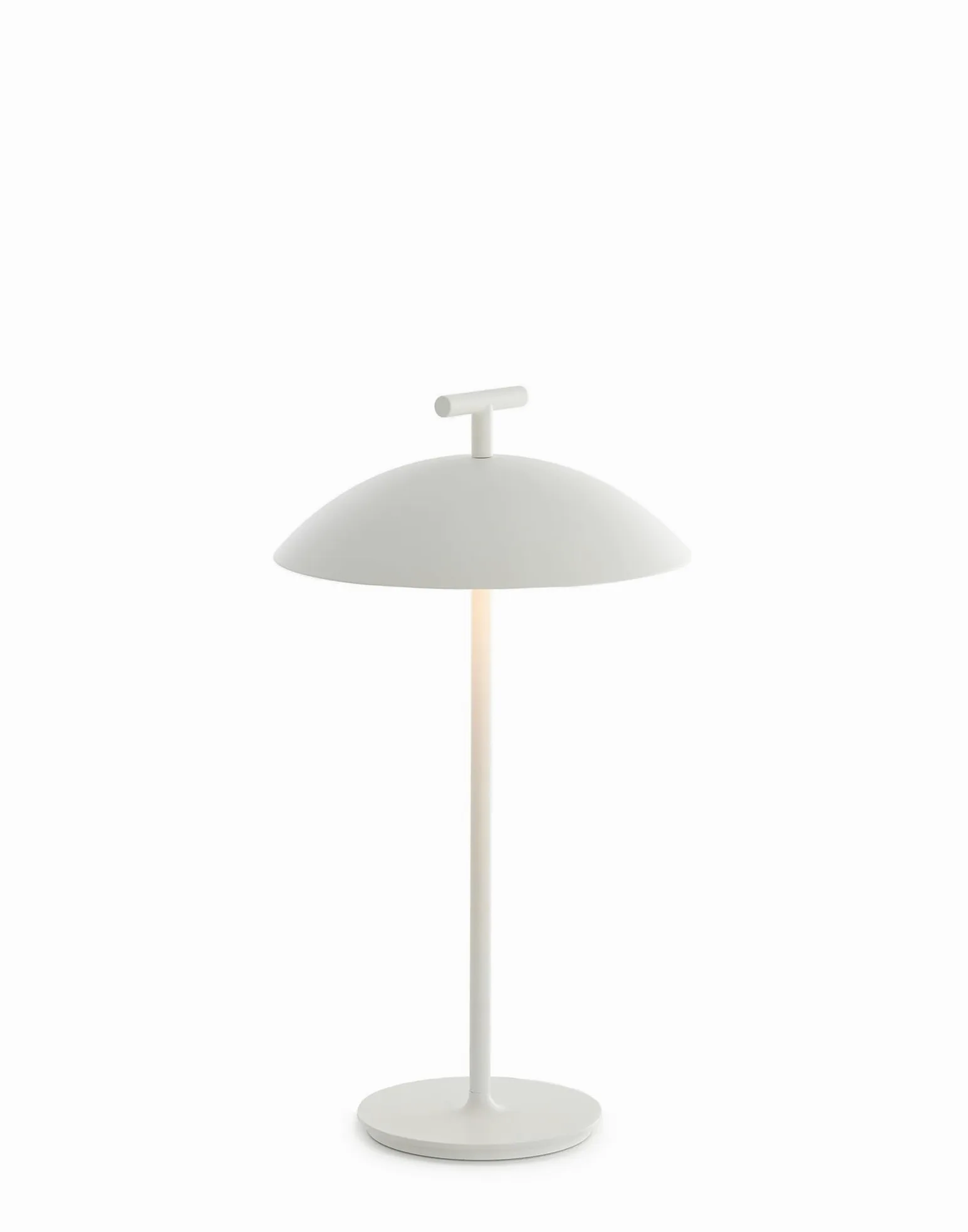 Kartell Mini Geen-A, Tischleuchte, Dimmbare Batterieversion, H 36,5 cm, Weiß