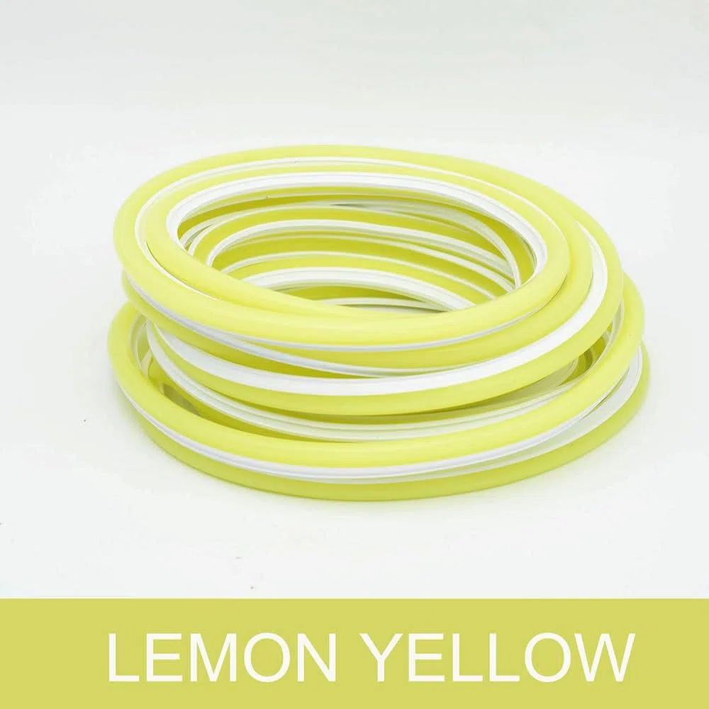 6 mm Silikon-Neonstreifenröhre, weicher, biegsamer Lichtkanal, 20 m, LED-Streifen nicht im Lieferumfang enthalten, 1 Stück(Lemon Yellow)