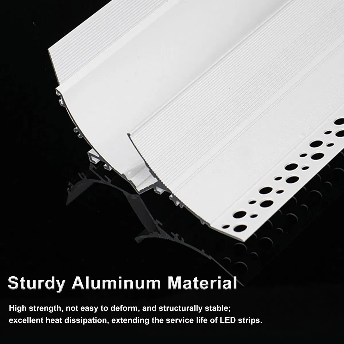 LED-Deckenleiste für indirekte Beleuchtung, 2,4 m Aluminium-Lineark, moderne weiße Deckenverkleidung für Heimdekoration, ideal für modernes Beleuchtungsdesign, 2,4 m Eleganz
