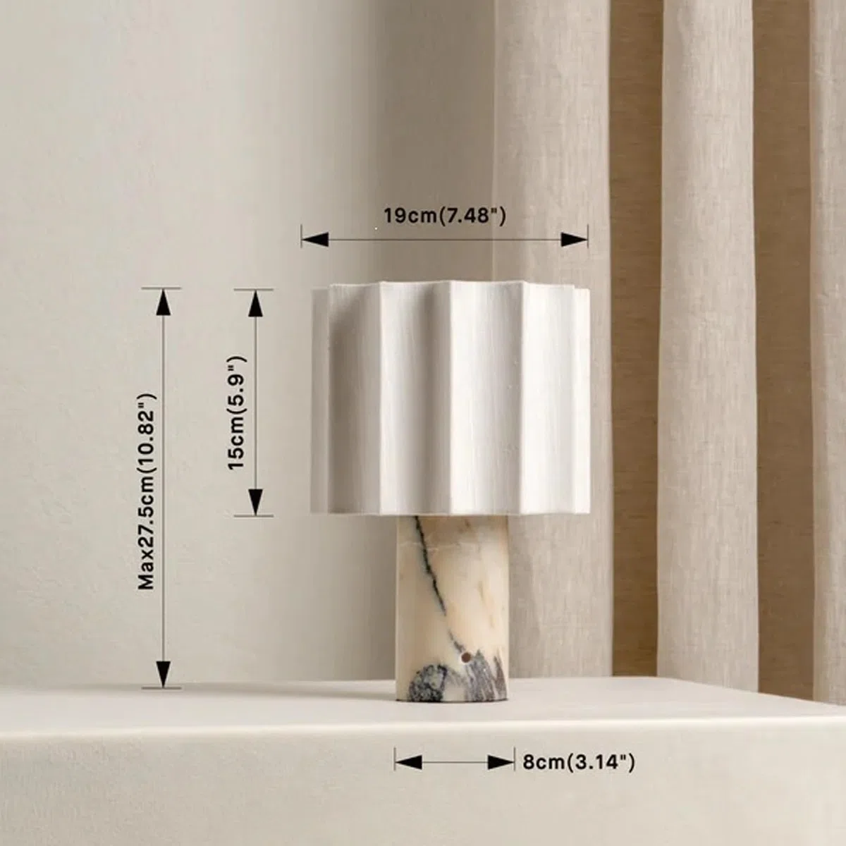 Touch Dimmbare Marmorlampe, Wiederaufladbares Nachtlicht Mit 3 Helligkeitsstufen, Akku-Tischleuchte Für Schlafzimmer, Wohnzimmer, Büro, Schreibtisch, Verwendung Typ-C-Anschluss