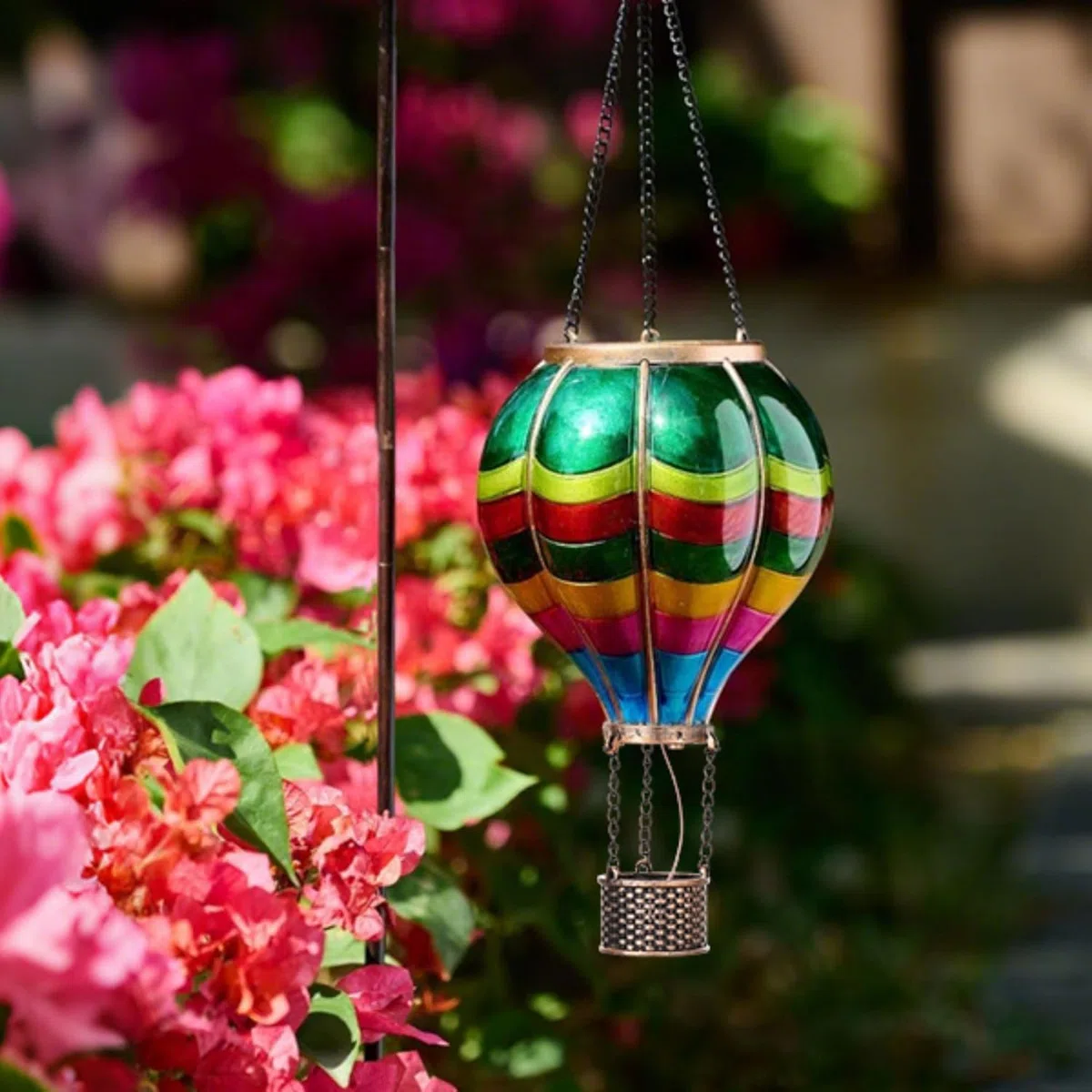 TERESA'S COLLECTIONS Gartendeko für draußen,45cm Solarlaterne für außen,Bunte Luftballon Solarlampe Aufhängen,dekorativer solarleuchten für außen,Flammeneffekt Garten Deko,für Weihnachtsgeschenke