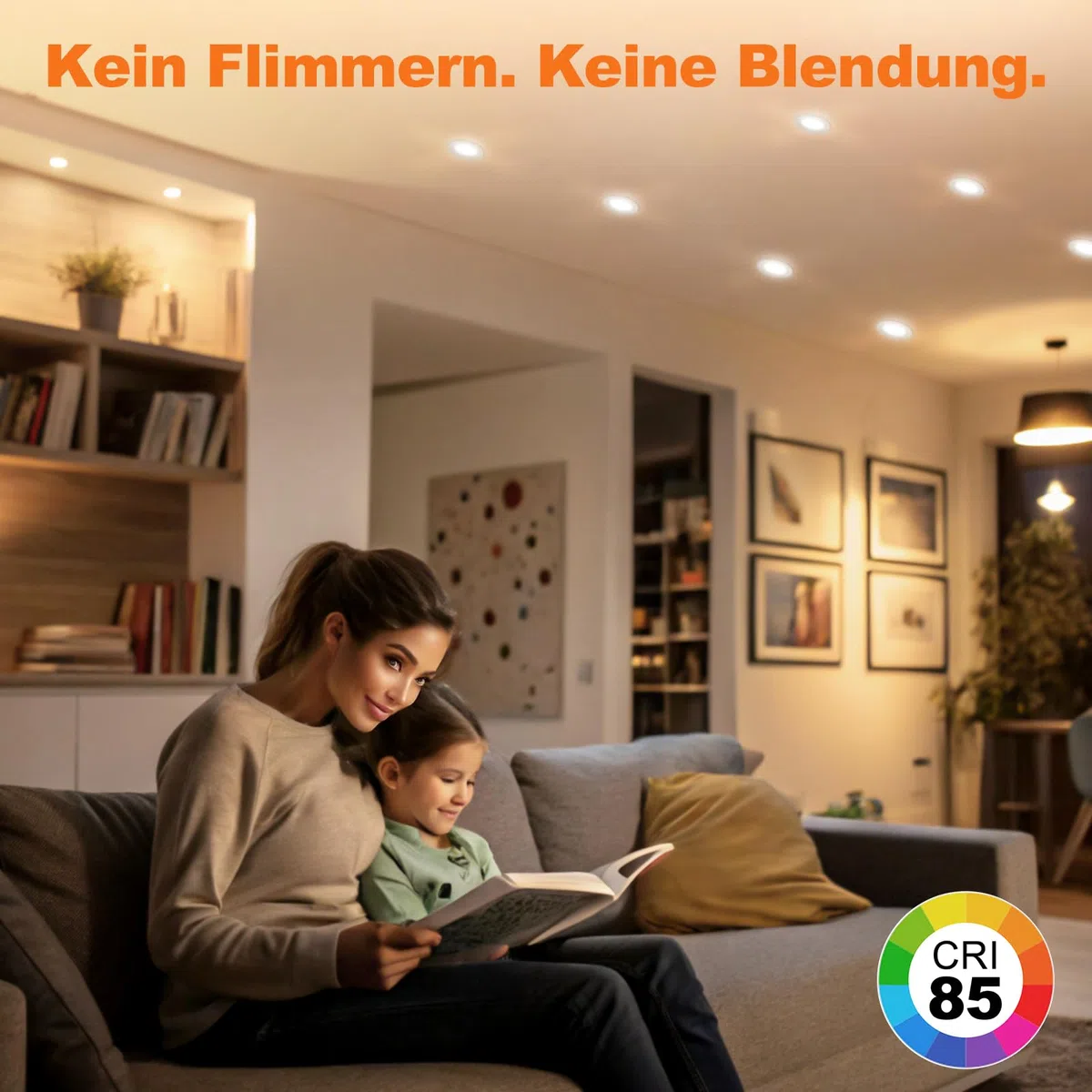DUSKTEC LED Einbaustrahler 230V, LED Spots Deckenspots Flach 7W Warmweiß, IP44 Einbauleuchte Decke für Bad, 68-90mm Lochmaß, Einbauspots für Badezimmer Küche Wohnzimmer, 10er Set