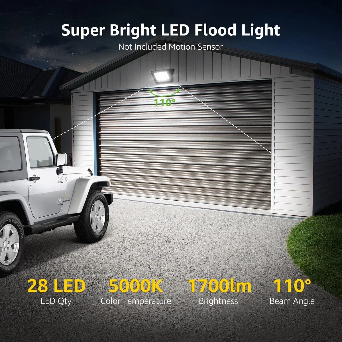 Lepro 20W LED Strahler Außen, 1700LM Superhell Außenstrahler IP65 Wasserdicht Fluter 5000K Scheinwerfer, Flutlicht Aussenleuchte für Garten, Garage, Hotel, Sportplatz, Keine Bewegungsmelder[2 Stücke]
