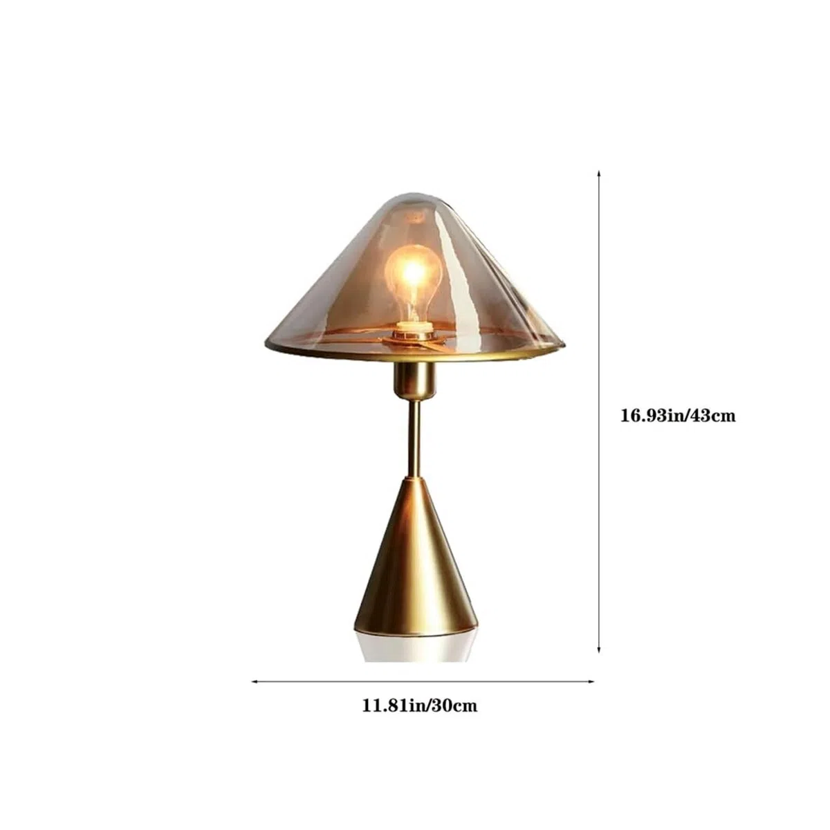 Postmoderne Tischlampe aus Metall, einfaches, kreatives, wiederaufladbares Nachtlicht aus Glas for Schlafzimmer, Nachttisch, Café-Dekoration Schreibtischlampe