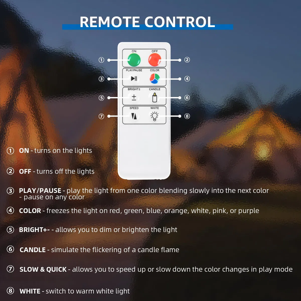 LED Akku Outdoor Lampe mit Fernbedienung Dimmbare Tischlampe Kabellos 7 Farben & Warmweiß IP44 Wasserdicht USB-C Camping Lampe für Außen, Garten, Terrasse, Esstisch, Bar 14 x 20 CM