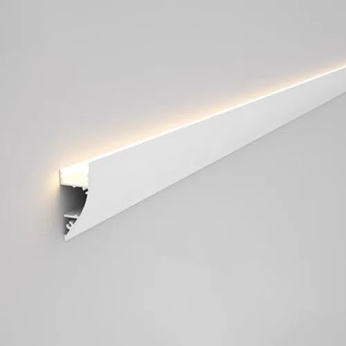 Weiße LED-Deckenverkleidung, 6,5 m, Aluminium, linearer Lichtk für indirekte Beleuchtung und Wandwäsche, ideal für Heimdekoration, moderne Innenräume und Umgebungsbeleuchtung