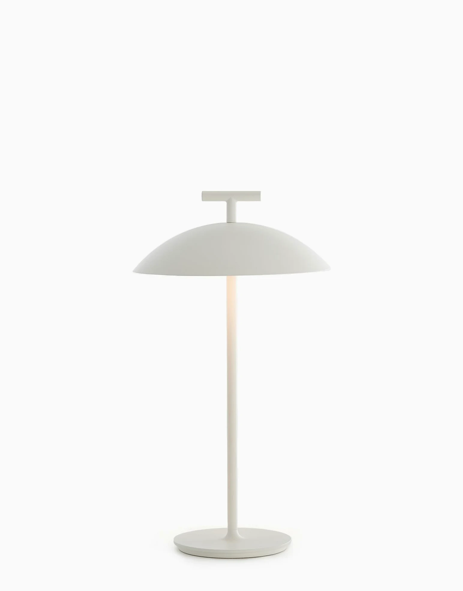 Kartell Mini Geen-A, Tischleuchte, Dimmbare Batterieversion, H 36,5 cm, Weiß