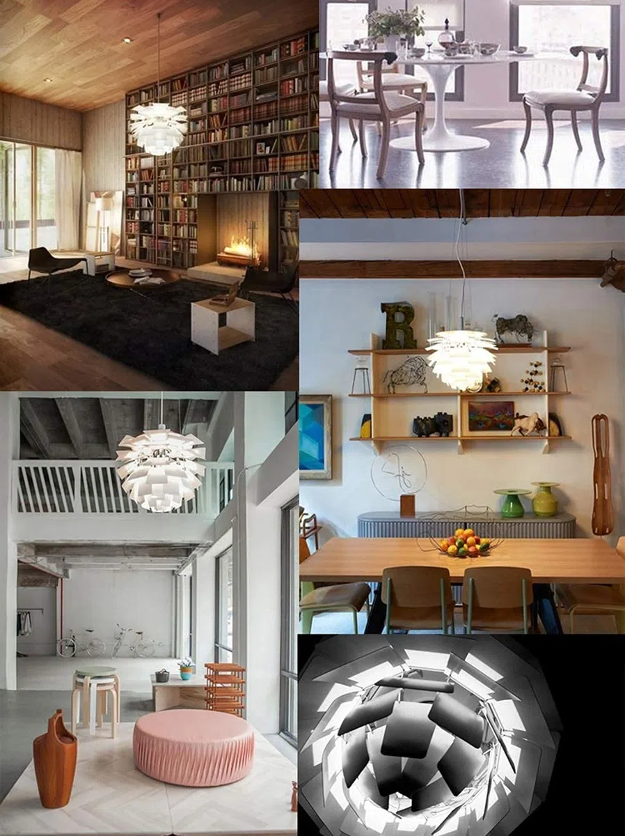 Big Hanging Lamp Ball Moderne und weiße Kiefernkegel Lampenschirm in der Kugelform aus Spiralen Blütenblatt Die Artischocke und im Designerstil zum Hängen und zum Anhänger Licht (Farbe: Weiß 48 cm)