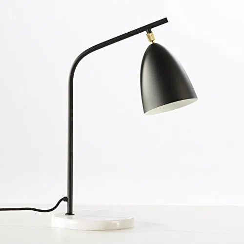 LAMPARA SOBREMESA 37X22X54 MARMOL/METAL NEGRO