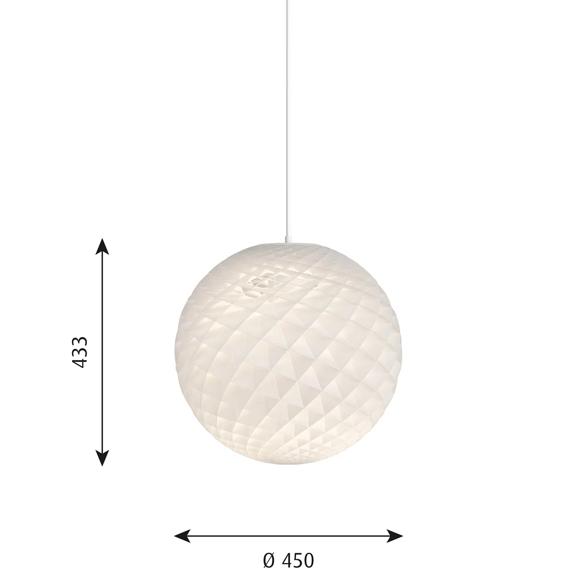 Patera ⌀ 450, max. 60W, E27, Louis Poulsen, Pendelleuchte Entworfen von Øivind Slaatto (Weiß, ⌀ 450)