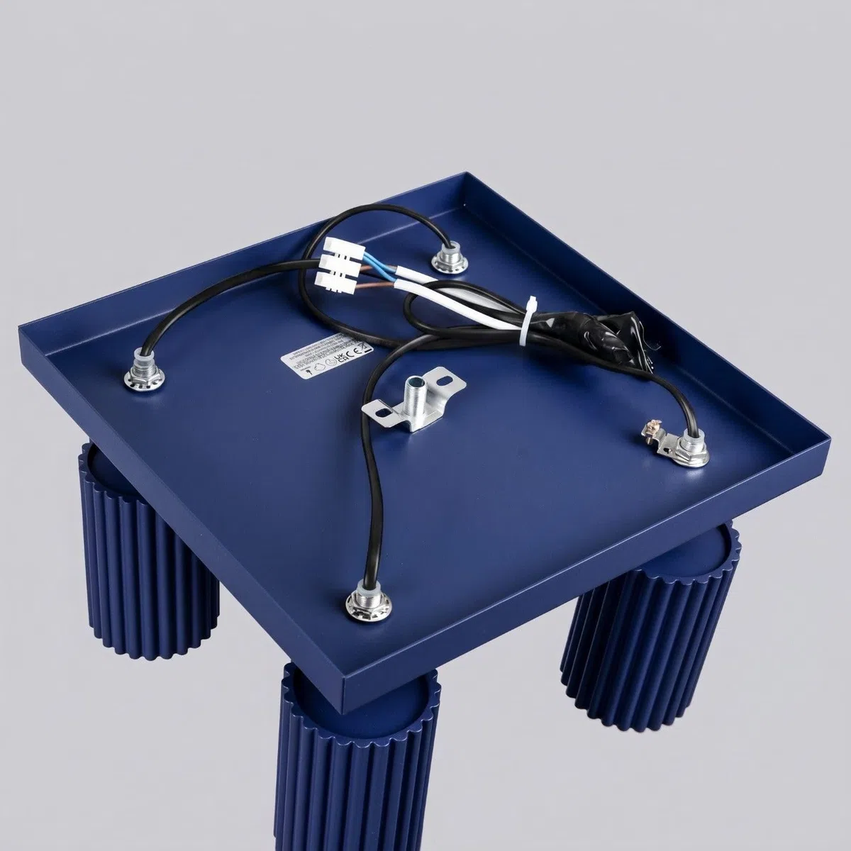 Licht-Erlebnisse Deckenstrahler Aluminium Ultramarin geriffelt schwenkbar drehbar Wohnzimmer Schlafzimmer Flur Büro B:25 cm GU10 Deckenleuchte Modern