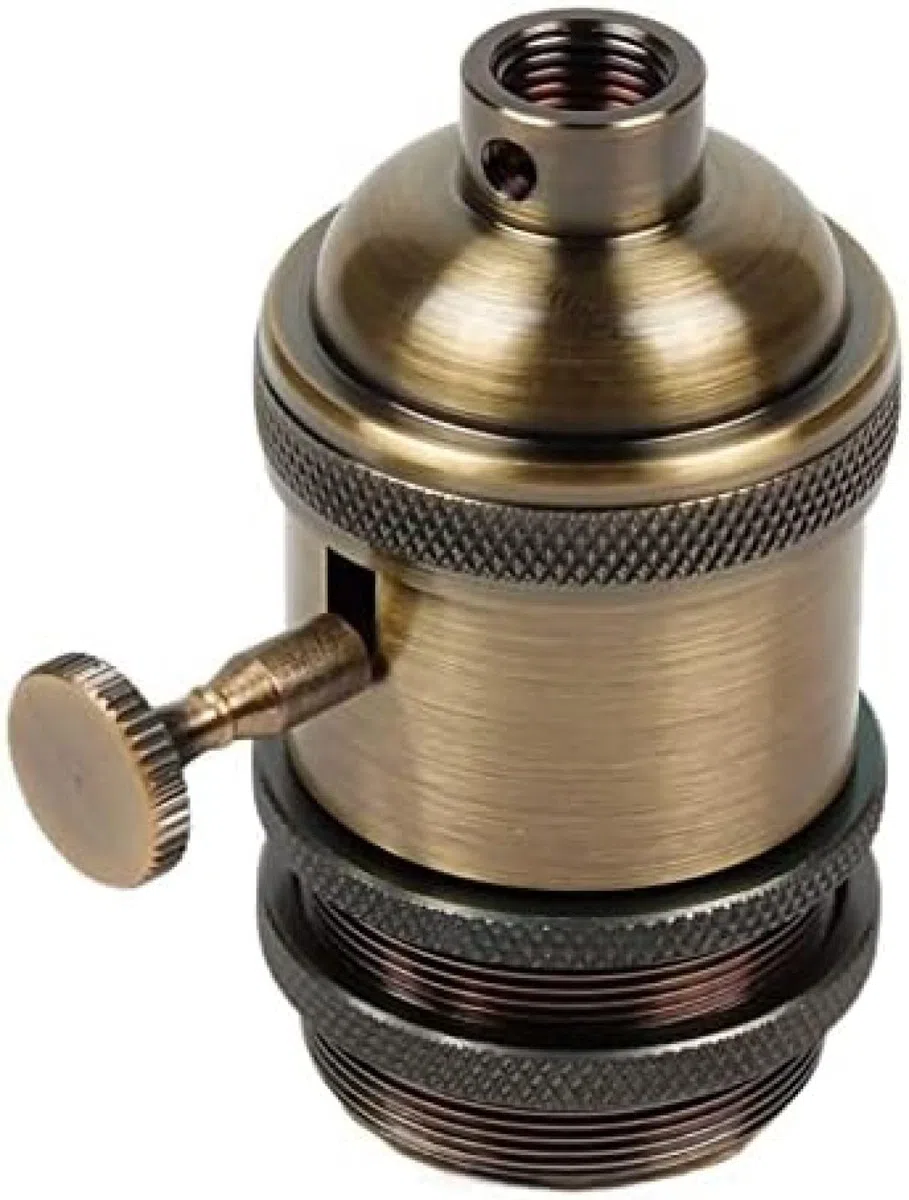 Lampensockel E27 Industrielampenfassung Schraube Lampenfassung Aluminium Retro Anhängerbeschläge Lustre Lampenfassungen Vorrichtung Vintage DIY Lampenfassungen,Grüne Bronze,10 Stück,Pleasant63