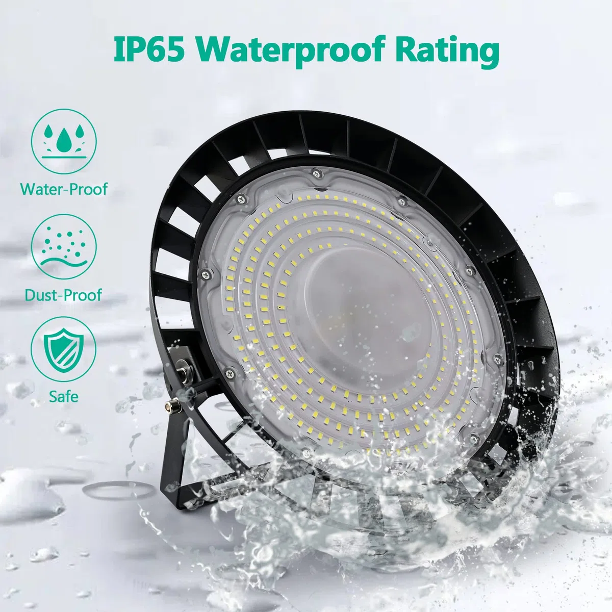200W UFO LED Industrielampe,20000LM Led Hallenbeleuchtung,IP65 LED Hallenstrahler 6500K Industriebeleuchtung High Bay Licht für Garage,Werkstätten,Fabrik,Hallen(Kaltes Weiß-4pcs,200W)