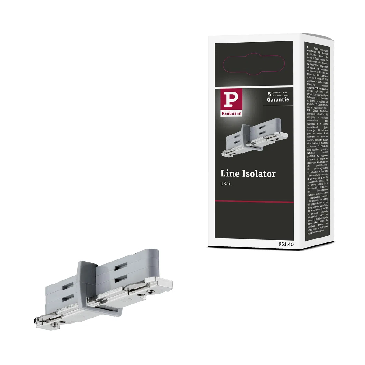 Paulmann 95140 URail Zubehör Stromtrenner 70x18 mm Silber Schienensystem
