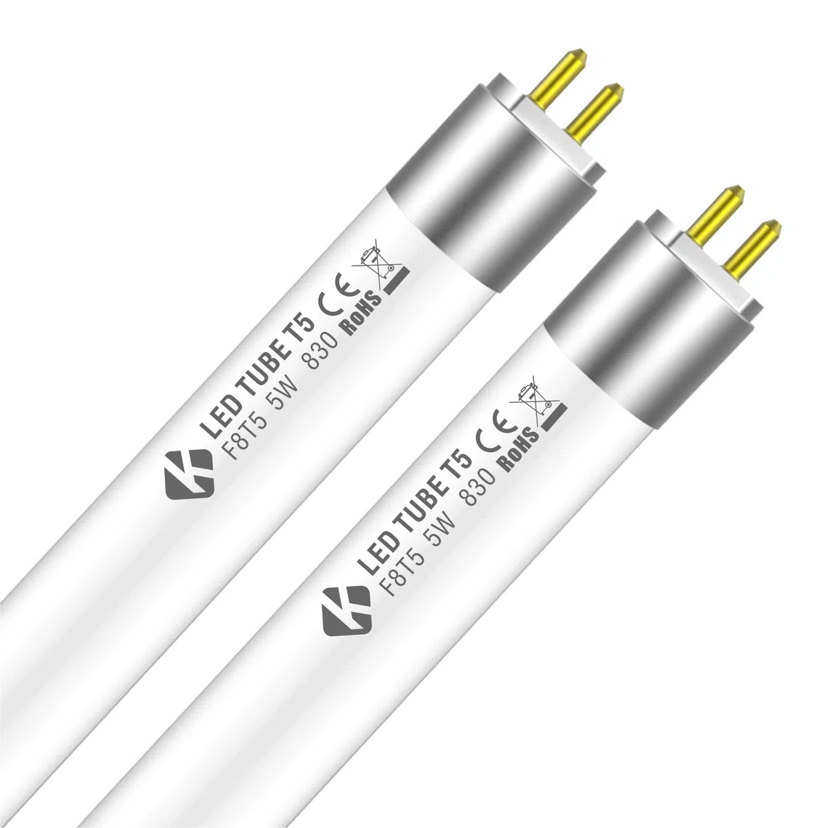 EVG KVG T5 LED Leuchtstoffröhre 288mm 3000K 5W 680lm, 2 Stück | Ersatz für T5 EVG KVG 300mm L8w, Für Küchenbeleuchtung, Badezimmer, Notbeleuchtung, Sofortiger Einstart, Kein Blinken