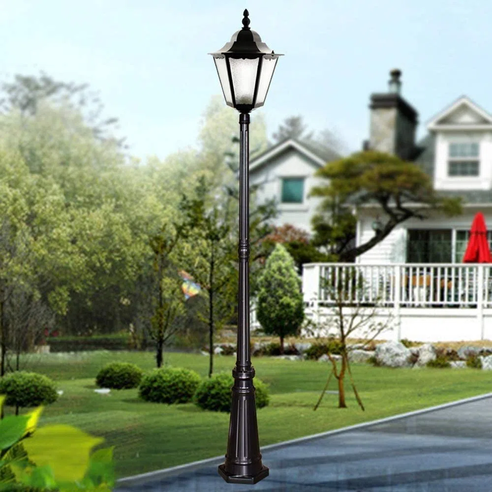 Continental Stehleuchte, wasserdicht, Gartenlampe, Antik-Optik, Victoria-Stil, Landschaftslaterne, Retro-Säule, für Villa, Tischleuchte, Außenbereich, E27, dekorative Beleuchtung, Pollerleuchte