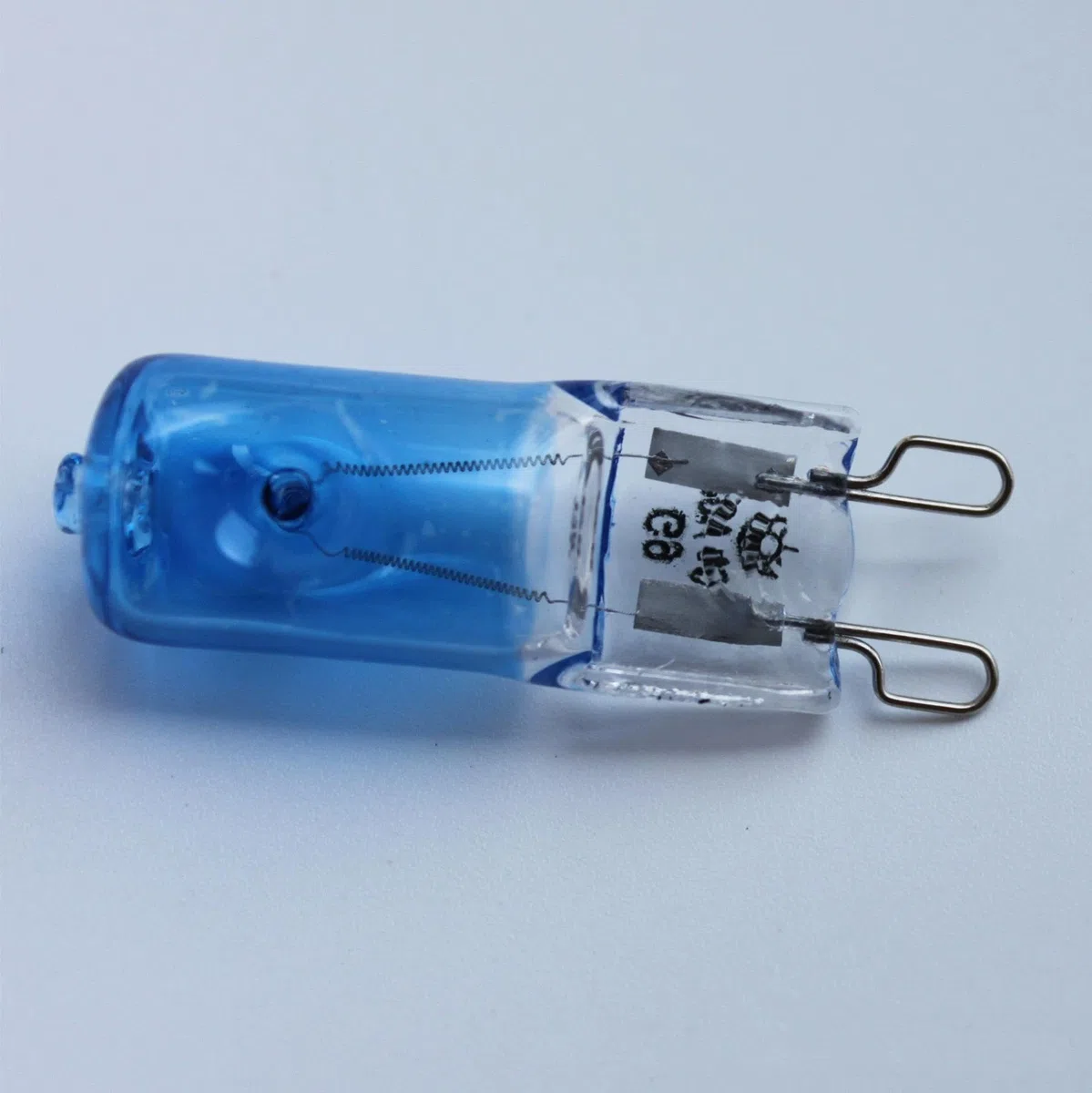 BLOMDE G9 Halogenlampe 220V 25W 40W 60W T4 JCD Typ G9 Lampenhalter, 2-poliger Dimmer warmweißer Lampe, blauer Lampenkörper, 10 Stück 50PCS 25W