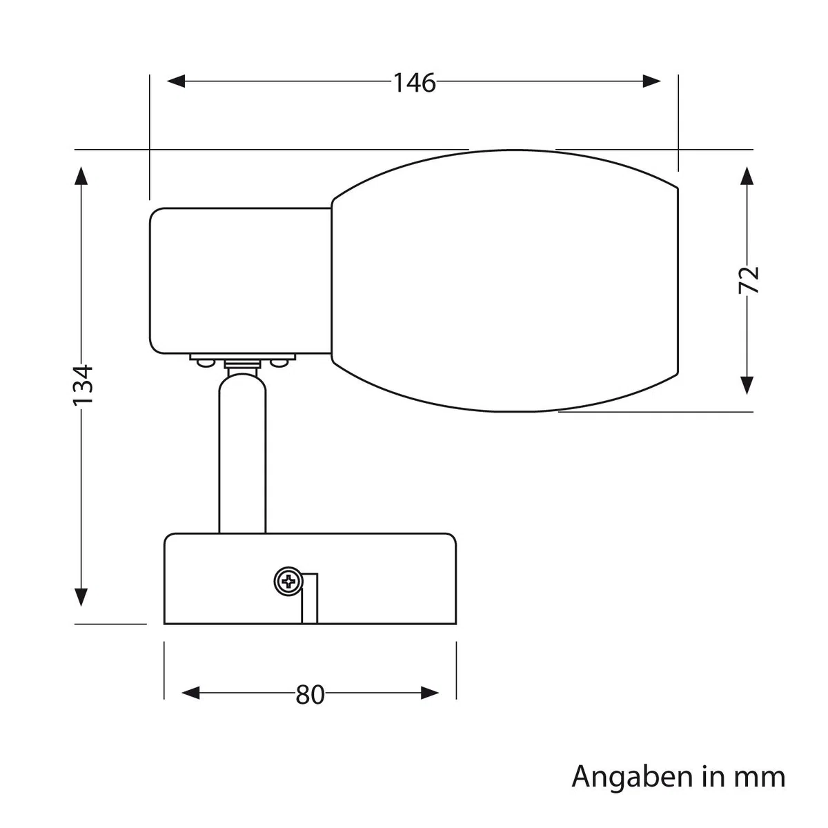 ledscom.de Leselampe/Wandleuchte LUPI, Schalter, edelstahl matt, 1x E14 max. 25W