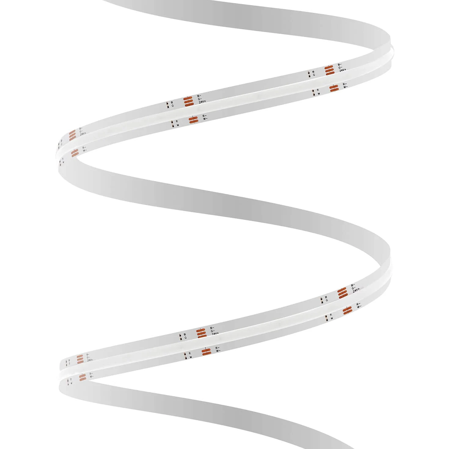 LED Universum COB LED Streifen 4 Zonen Set RGB-W mit Funkfernbedienung, Controller & Netzteil Band Strip Premium Filament 24V LED Streifen IP20 RGB-WW bunt (5 Meter)