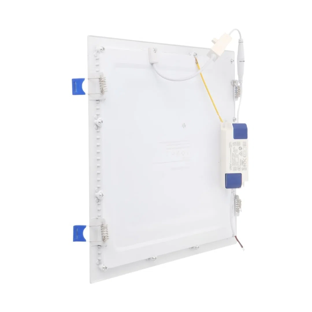 ONSSI Quadratische LED-Platte 295 x 295 mm, 24W (Pack 5), superflaches Panel, Einbau, Kaltlicht 6500K, weißer Rahmen, hohe Helligkeit, Deckenleuchte
