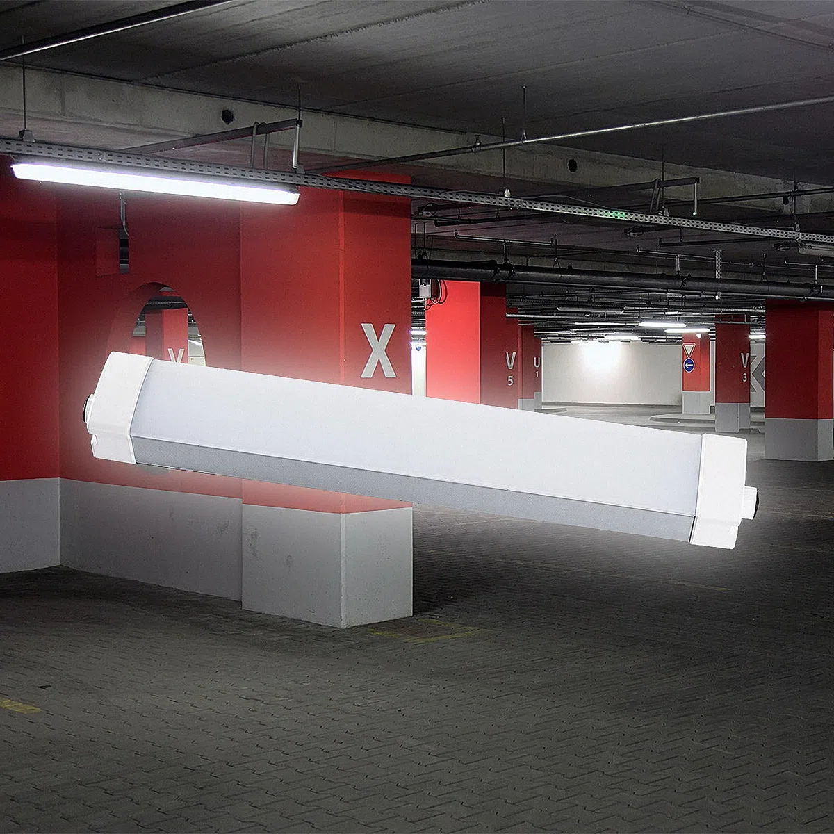 Mextronic Wannenleuchte Feuchtraumleuchte LED Feuchtraumwannenleuchte 6000K Kaltweiß 120CM 50W mit UL Langfeldleuchte, Entspricht Glühlampe: 500 Watts