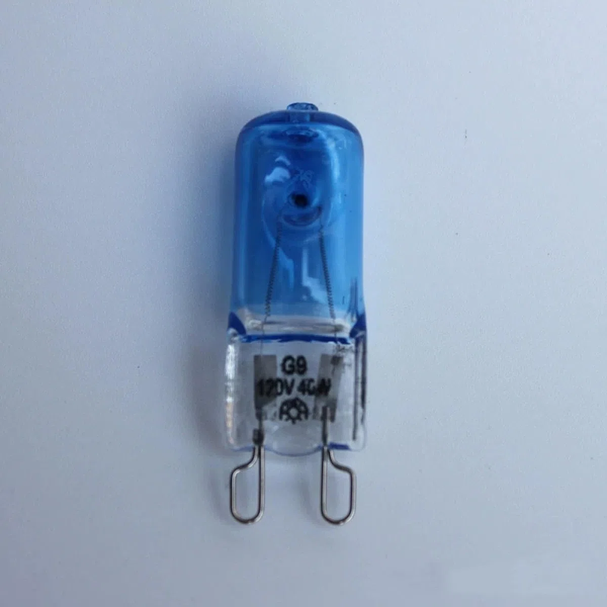 BLOMDE G9 Halogenlampe 220V 25W 40W 60W T4 JCD Typ G9 Lampenhalter, 2-poliger Dimmer warmweißer Lampe, blauer Lampenkörper, 10 Stück 50PCS 25W