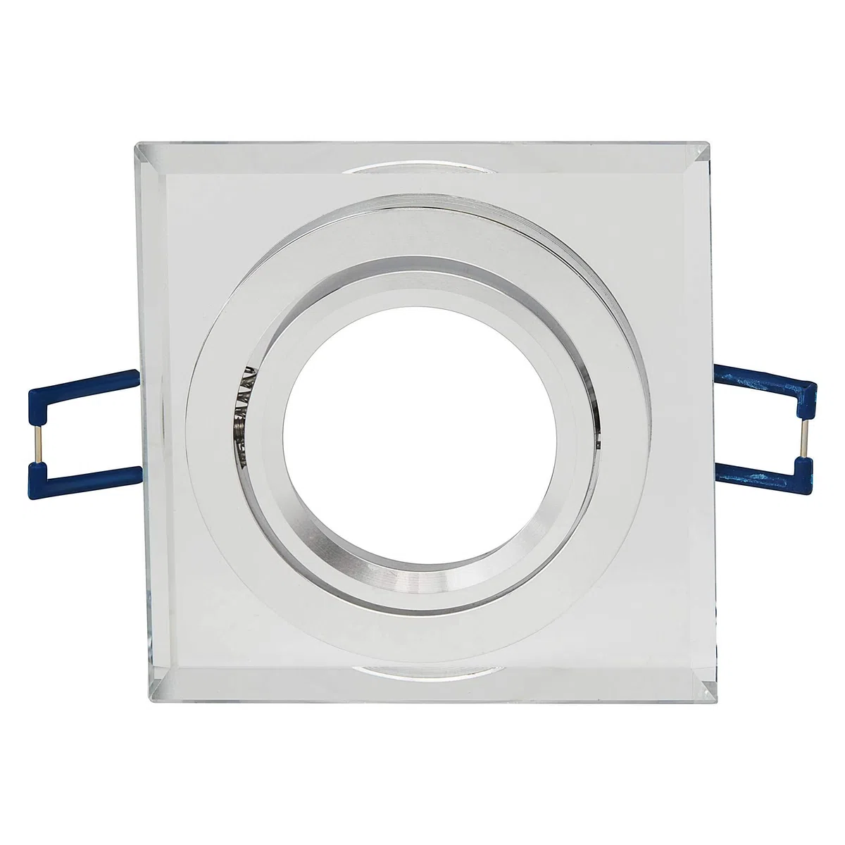 Trano 6x LED Einbaustrahler Set Glas eckig - transparent 6,5 Watt neutralweiß 230V - Einbau-Spot dimmbar schwenkbar flach als Deckenleuchte Decken-Strahler - Einbauleuchte 75-80mm Bohrloch
