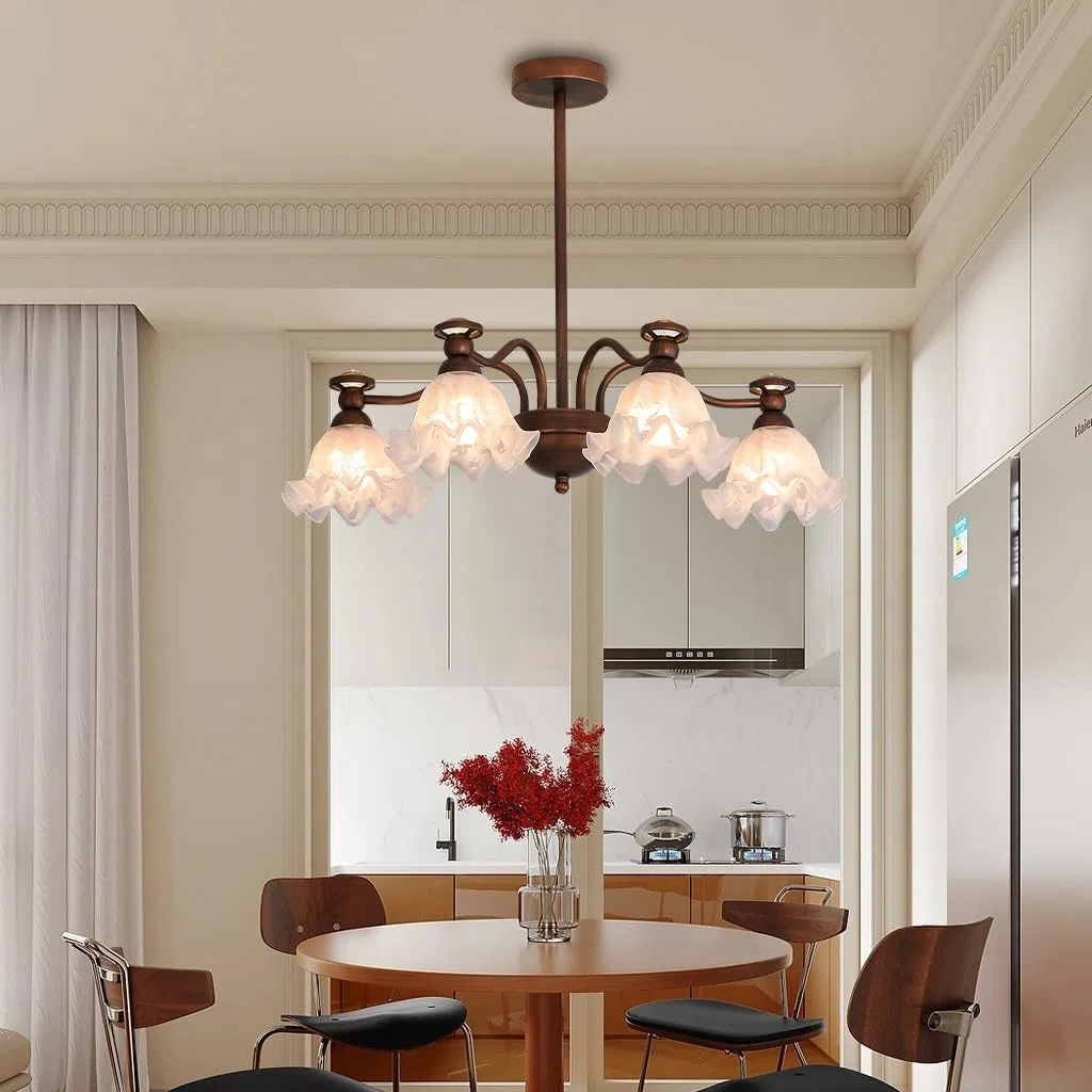 Sd Lampe mit 8 Leuchten, Antik-Bronze, für Bauernhaus, Restaurant, Küche, Wohnzimmer, Schlafzimmer, Eingangsbereich