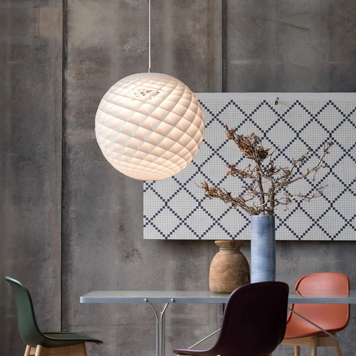 Patera ⌀ 450, max. 60W, E27, Louis Poulsen, Pendelleuchte Entworfen von Øivind Slaatto (Weiß, ⌀ 450)