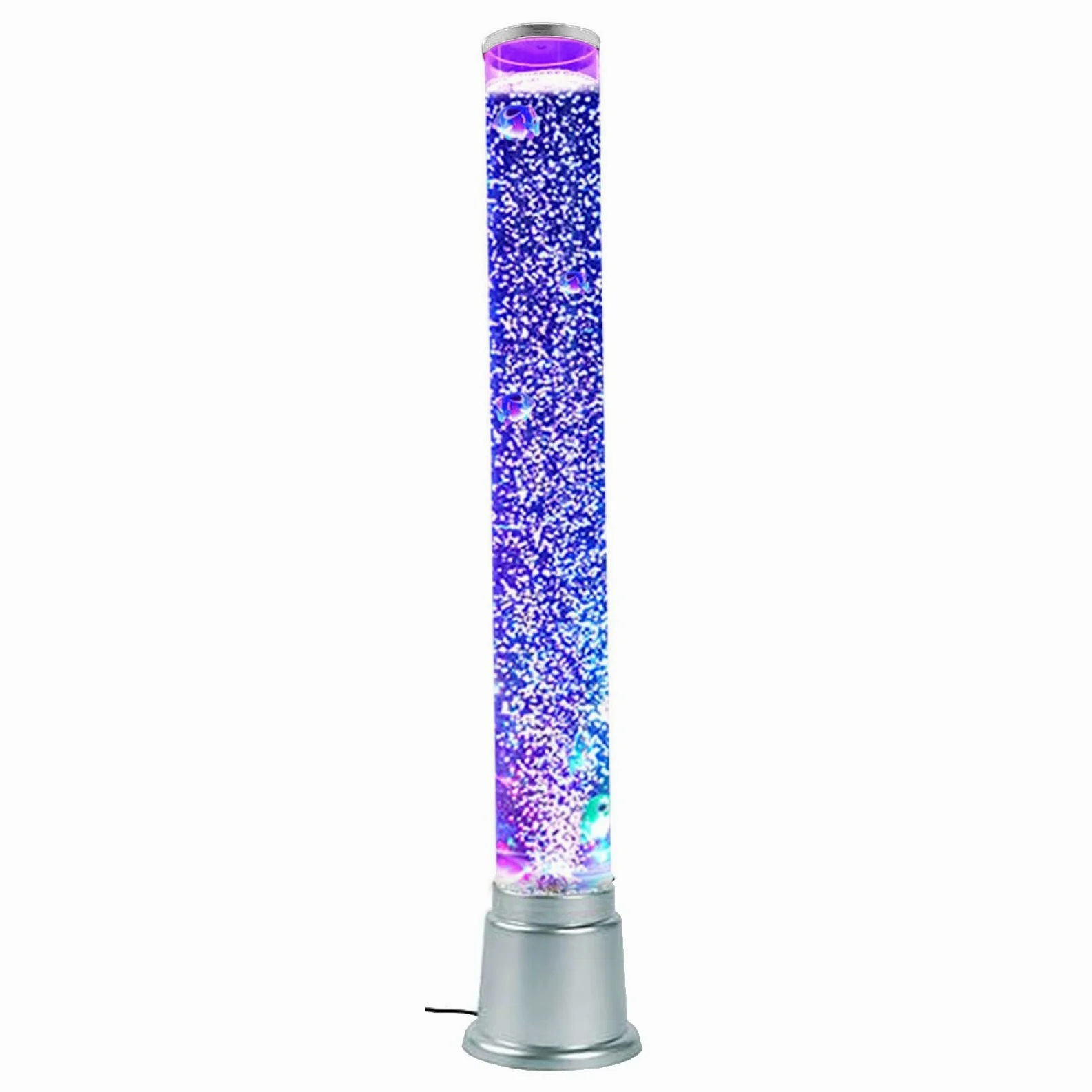 3,3 Fuß Blasenfisch-Stehlampe, gefälschte Aquarium-Wasserröhre, Lavalampe mit 7 Farbwechsel-USB-LED-Stimmungsnachtlicht, Geschenk for Kinder, Erwachsene, ADHS, Autismus
