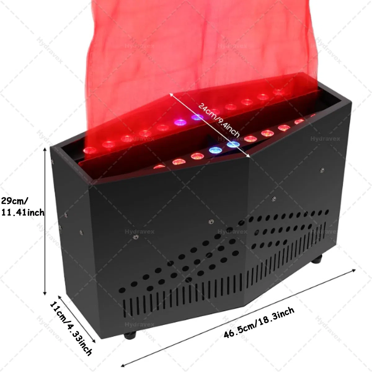 Künstliches Feuerflammenlicht mit 36 ​​LED-Licht, 1,5 m, 1,8 m, 2 m, künstliche simulierte Flammenlampe mit Fernbedienung, Atmosphäreneffekt für Bühnen-Halloween-DJ-Partybeleuchtung 2m/6.56ft