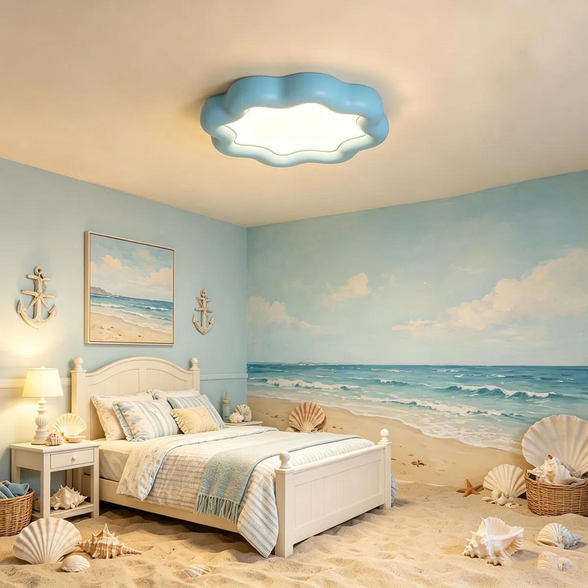 Cloud LED-Deckenleuchte, 3-in-1 Farbtemperatur, Deckennahe LED-Leuchte, Gehäuse Aus Kunstharz & Acrylschirm, Beleuchtungskörper Für Schlafzimmer, Küche, Wohnzimmer, Büro Und Flur.